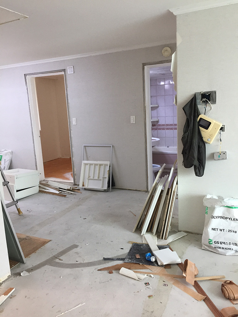 이사준비 – 실내공사 진행