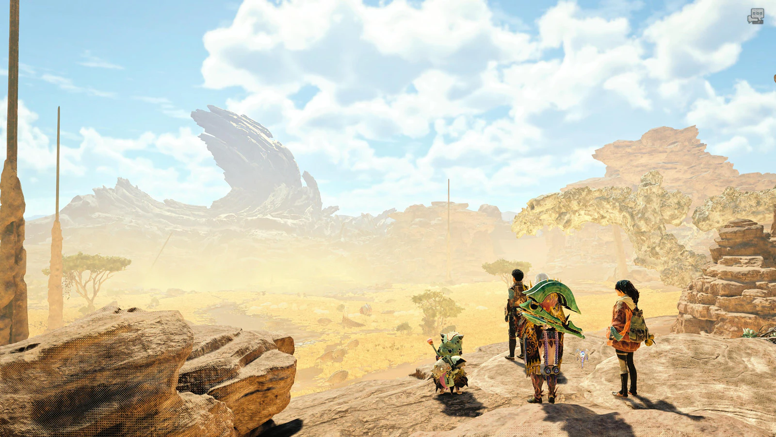 멀리보이는 경계의 모래 평원